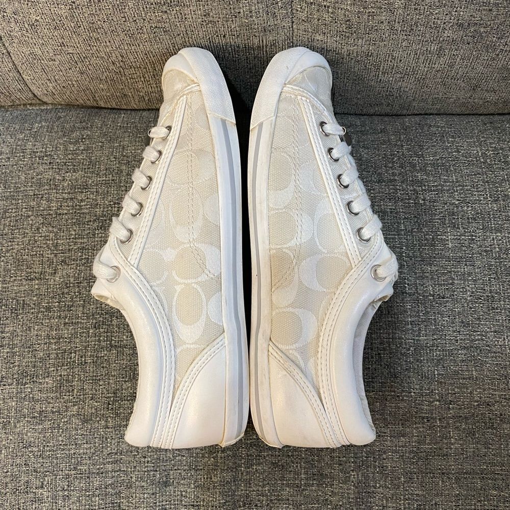 Coach Francesca Cream Sneakers Women’s Size 8.5 - Picture 8 of 10